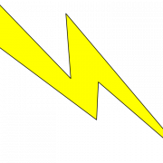 Yellow Thunderbolt PNG Image