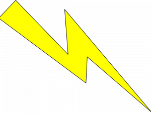 Image PNG Thunderbolt jaune