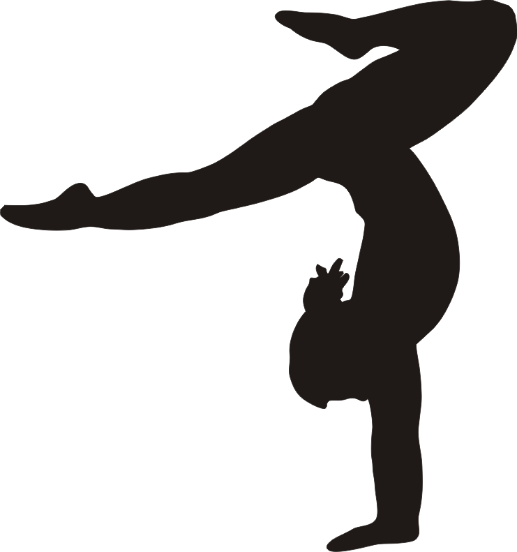 Gymnastics Silhouette PNG Free Download
