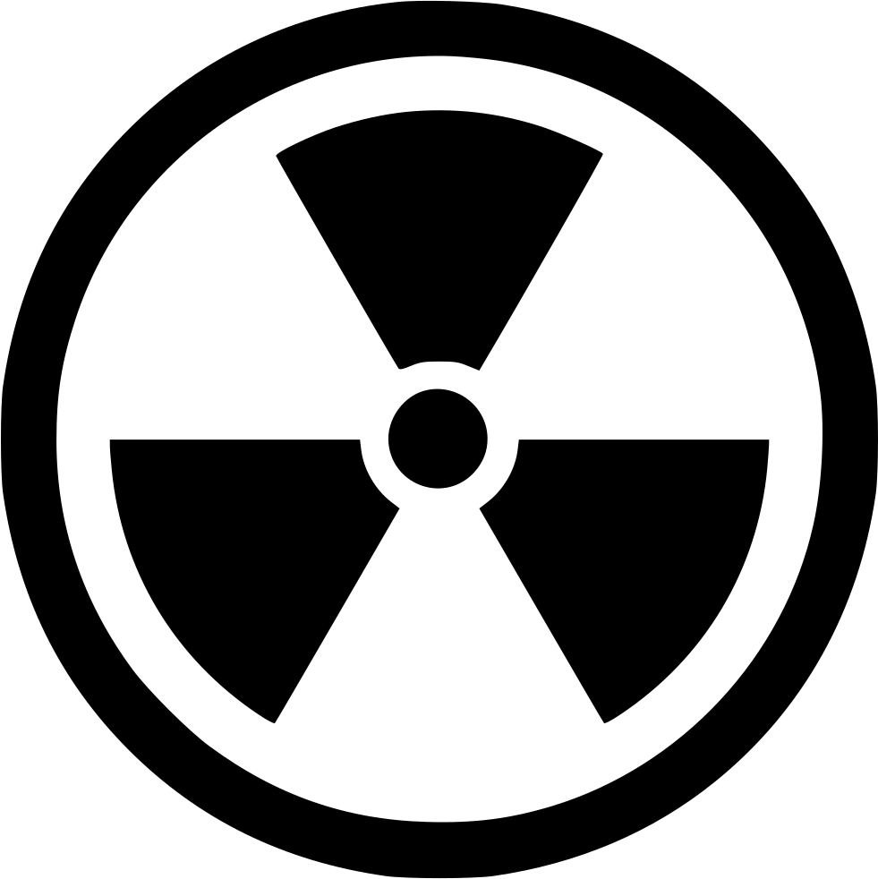 Transparan radiasi tanda nuklir