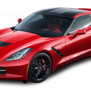 Red Corvette Car PNG Download Image
