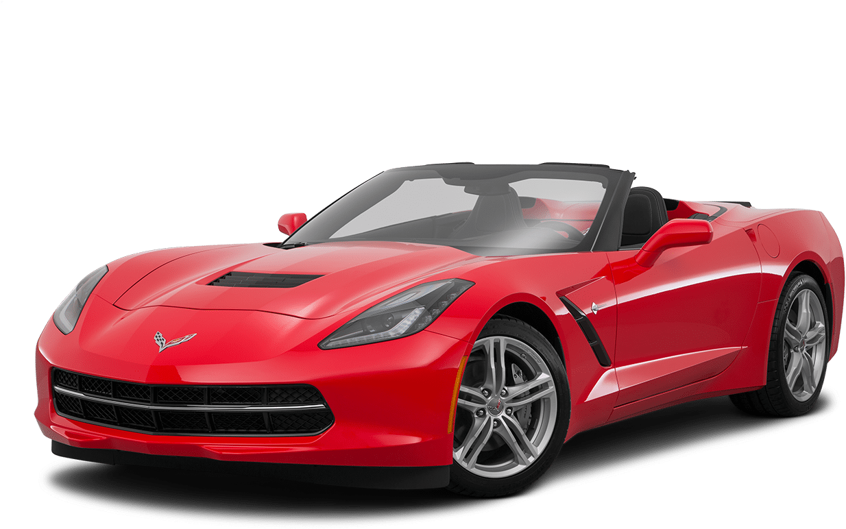Red Corvette Car PNG File