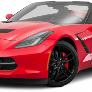 Imagen de PNG de coche de Corvette rojo