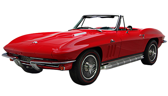 Red Corvette Car PNG Image File