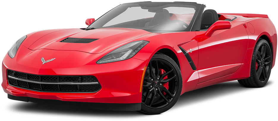Red Corvette Car PNG Image