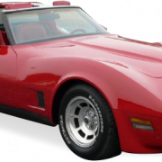 Red Corvette Car PNG Images