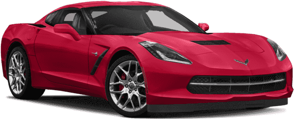 Red Corvette Car PNG Pic