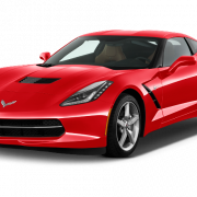 Red Corvette Car PNG Picture