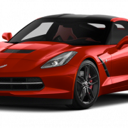 รถ Corvette สีแดง PNG4