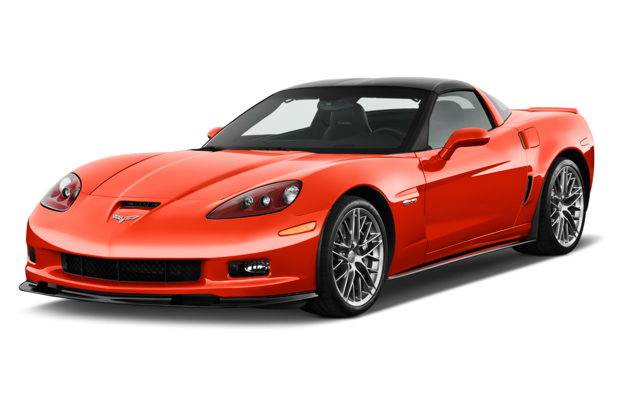 Red Corvette PNG Image