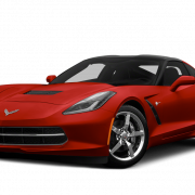 Corvette สีแดงโปร่งใส