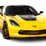 Gelbe Corvette Stingray PNG Bild