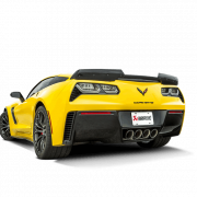 Gele Corvette Stingray transparant