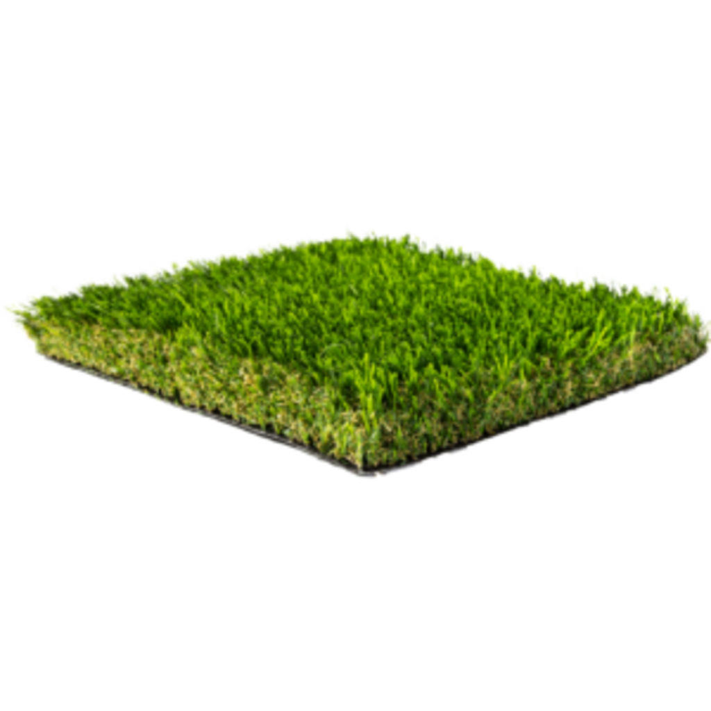 Hierba verde falsa artificial transparente