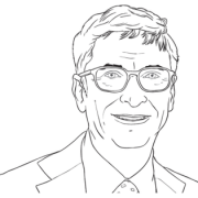 Bill Gates desenhando PNG