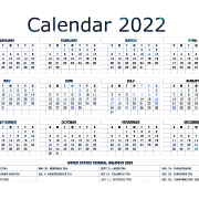Blue Calendar 2022
