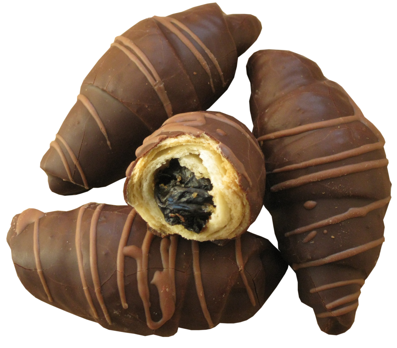 Choco Fills Croissant PNG High Quality Image