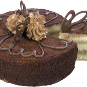 Шоколадный десертный торт PNG картина