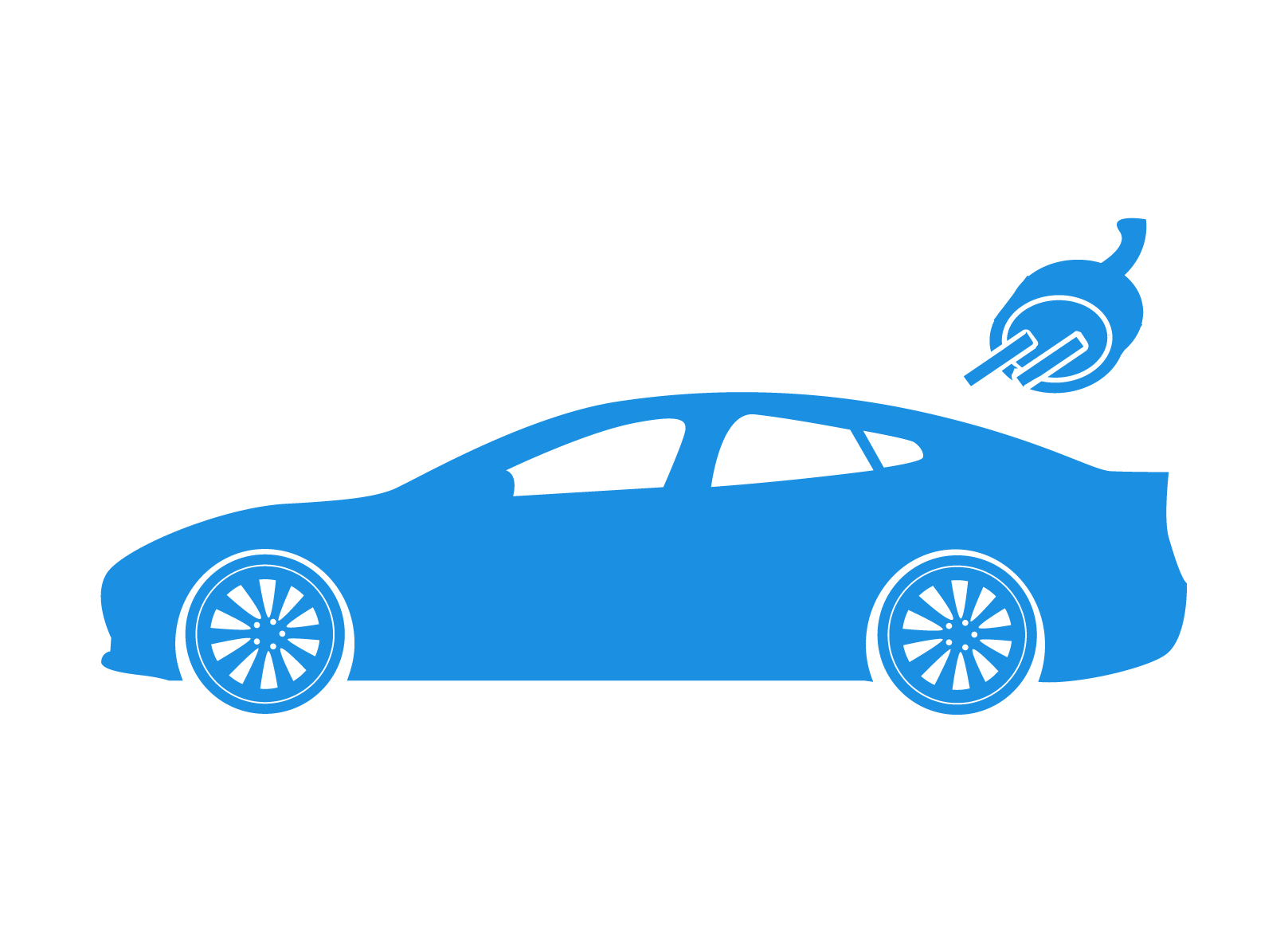 Electric Car Vector PNG File