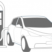 Electric Car Vector PNG Image