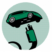 Electric Car Vector PNG Image File