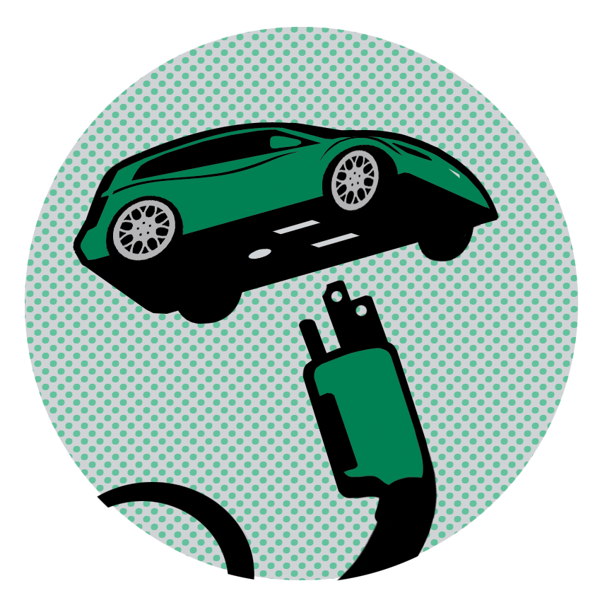 Electric Car Vector PNG Image File