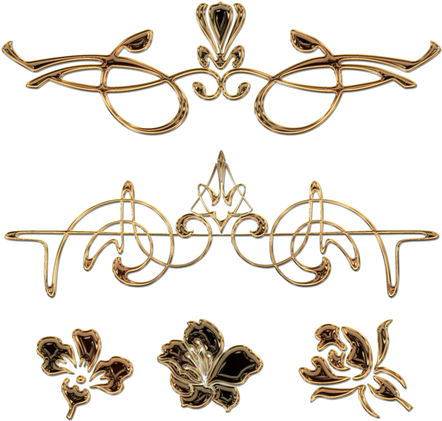 Gold Decoration PNG Image HD