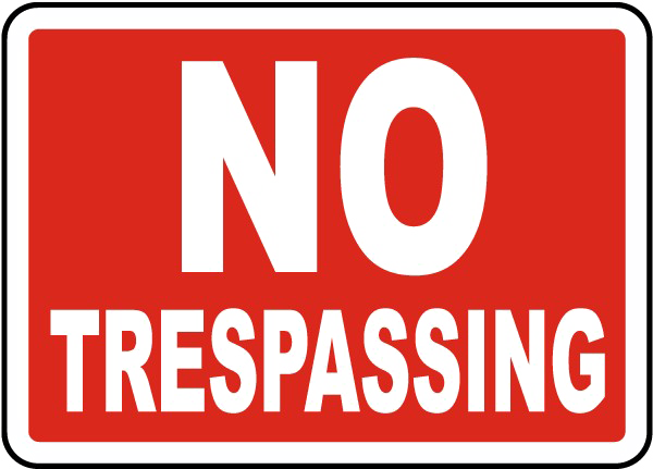 No Trespassing Sign PNG Clipart