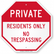 No Trespassing Sign PNG File Unduh Gratis