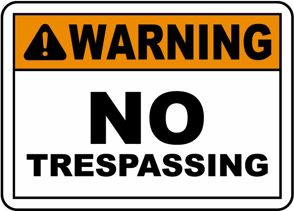 No Trespassing Sign PNG File