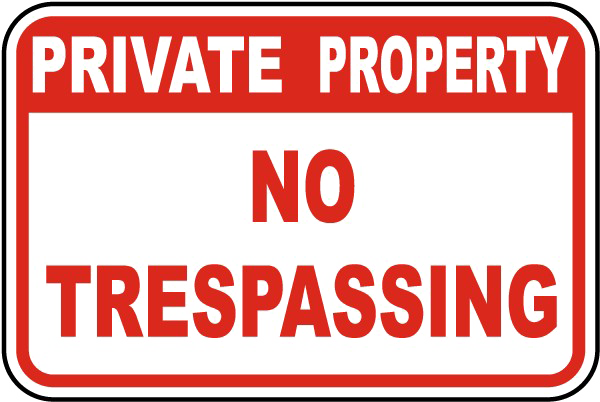 No Trespassing Sign PNG HD Image