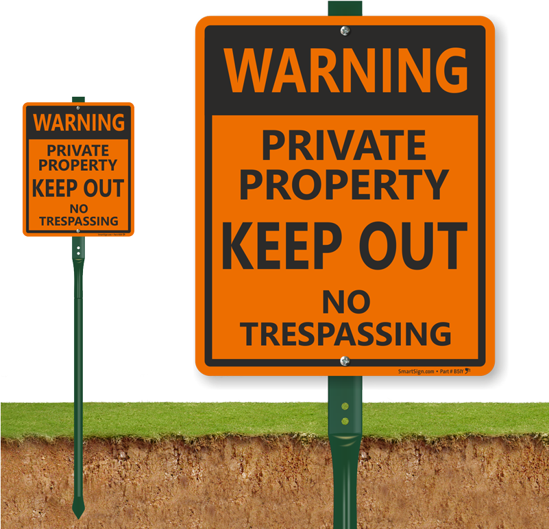 No Trespassing Sign PNG Pic
