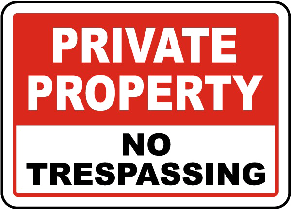 No Trespassing Sign PNG Picture