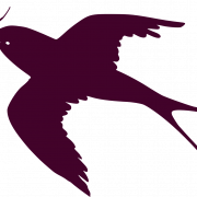 Silhouette Swallow PNG Free Image