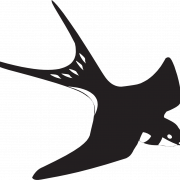 Silhouette Swallow PNG Picture