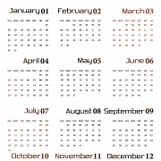 Calendario vettoriale 2022 PNG