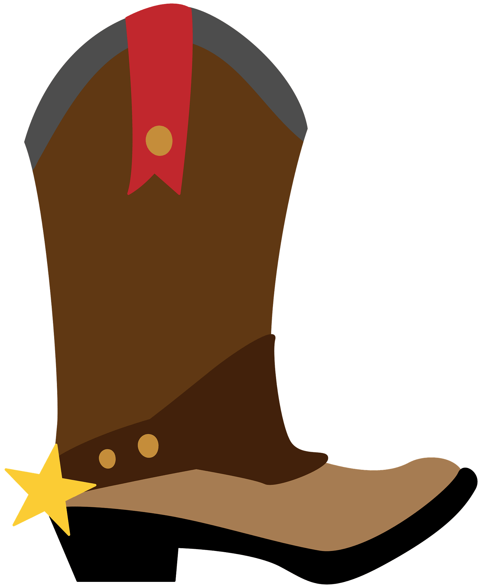 Vektor Cowboy Boots PNG -Datei