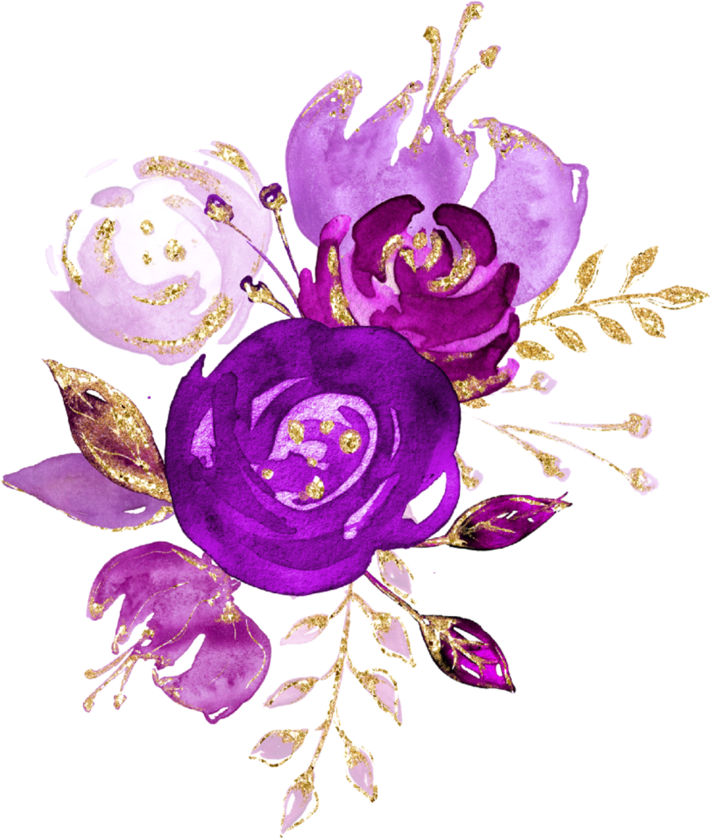 Vector Violet Flower PNG File