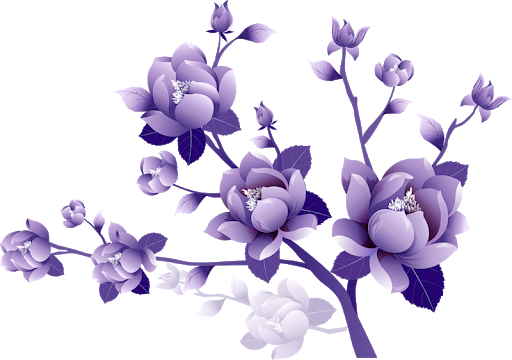 Vector Violet Flower PNG Free Image