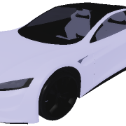 Белый электромобиль Тесла