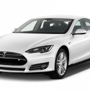 Beyaz Tesla Elektrikli Araba Png İndir Görüntü