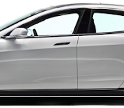 White Tesla Electric Car PNG File Download Free