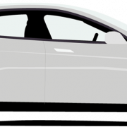 White Tesla PNG de voiture électrique