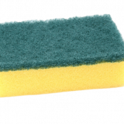 Esponja verde amarelo clipart