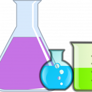 Frasco de química transparente