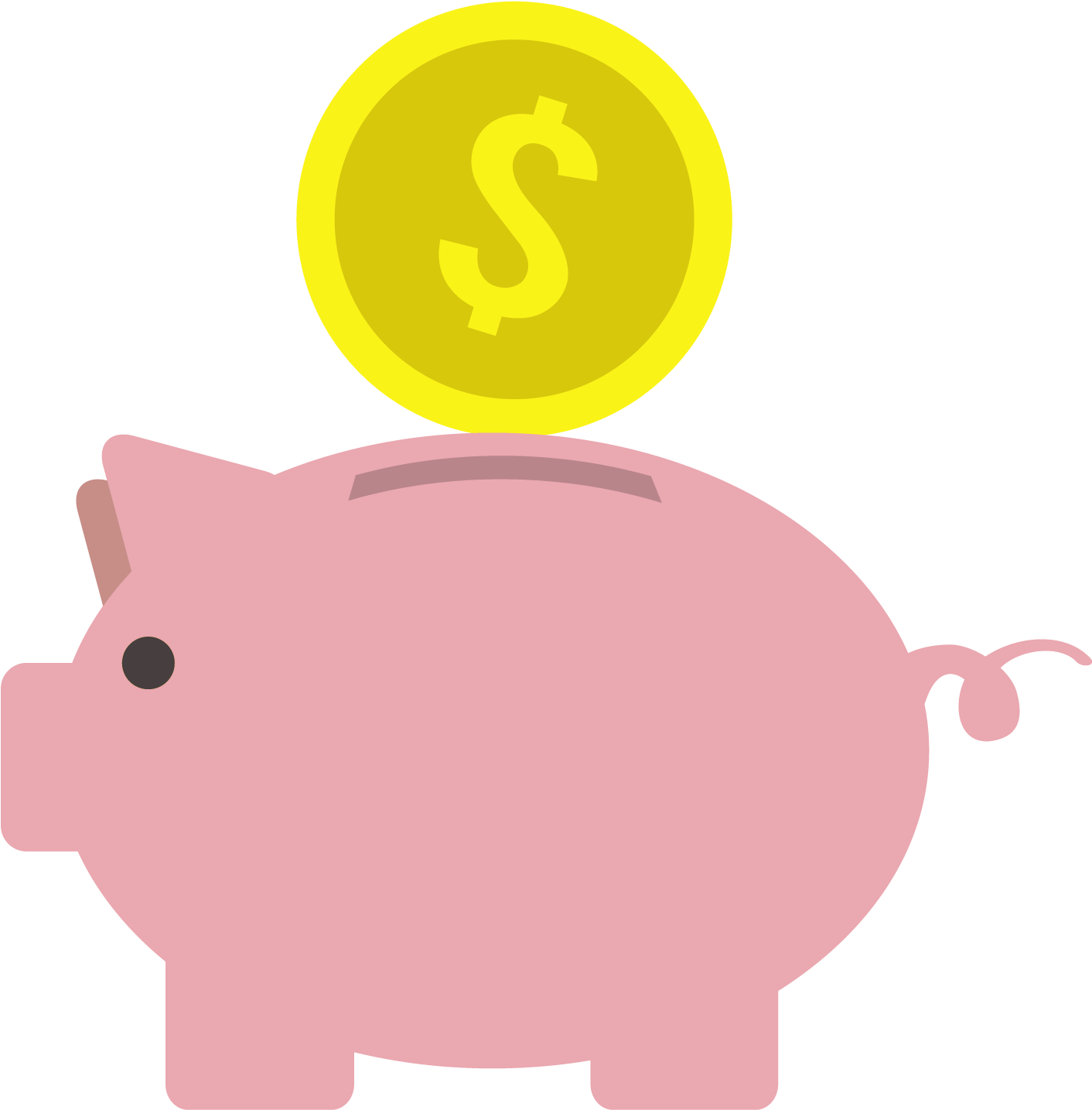 Coins Piggy Bank PNG Free Image