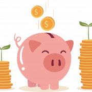 Монеты Piggy Bank Png Изображение