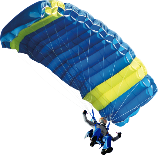 Gliding Parachute PNG Clipart