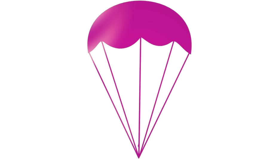Glijdende parachute PNG HD -afbeelding