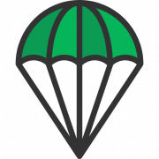 Glijdende parachute PNG -afbeelding